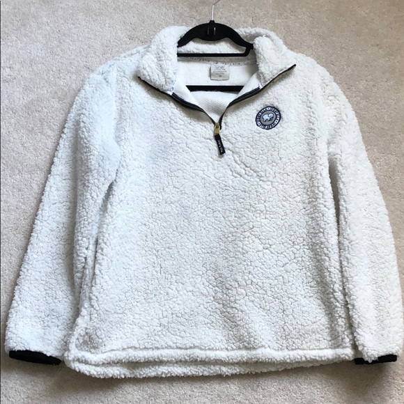 Ivory Ella Sherpa Quarter Zip Pullover 